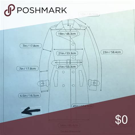 burberry vintge trench coat|Burberry trench coat measurement chart.